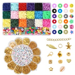Polymer Clay Slices with One Box of Metal Accessories