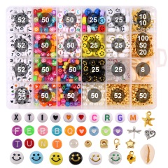 24‑Grid Alphabet Beads With Metal Accessories