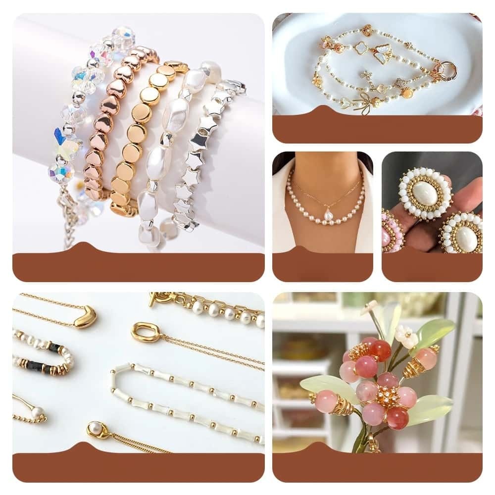 200/350/2160Pcs Alloy Spacer Beads, Flat Round, Gold & Silver Electroplated, Lead Free & Cadmium Free, 4/6/chnegy24‑Grid Storage Box, DIY Bracelet Jewelry‑Making Accessories