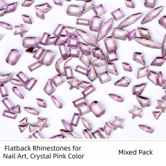 Mixed Crystal‑Pink Irregular Rhinestones (Single‑piece Price)