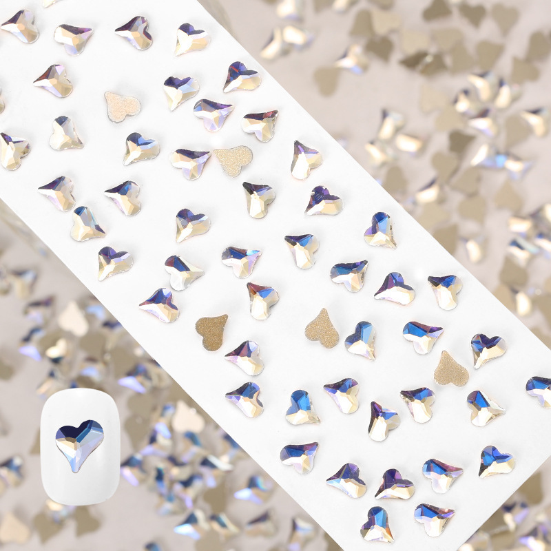 Moon‑Light Crystal Glass Rhinestones, Flat‑Back, Assorted Irregular Shapes, Mixed Pack, DIY Nail‑Art & Jewelry‑Making Accessories