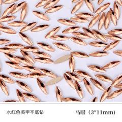 Water‑Red Horse‑Eye 3*11mm (Sold Per Piece)