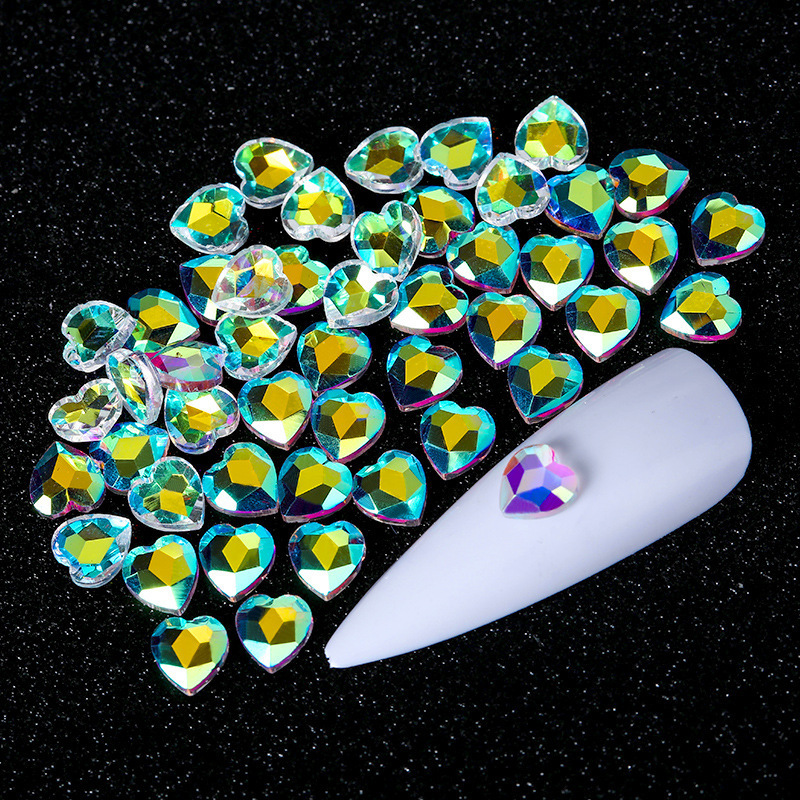 Flat‑Back Rhinestones, AB Iridescent Bare Glass, Irregular Shapes, DIY Nail Art Decoration Supplies