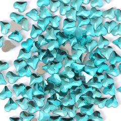 Teal‑Blue 6*7 Asymmetrical Heart, Price Per Piece