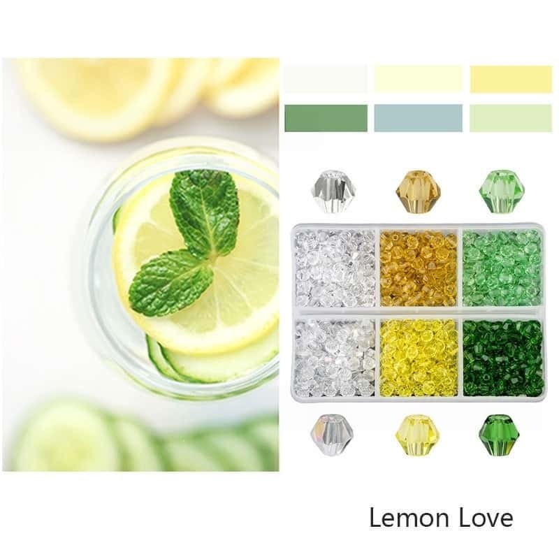 Bicone Glass Loose Beads, Electroplated Finish, 4mm‑600Pcs, Storage Box, DIY Jewelry Making Accessories