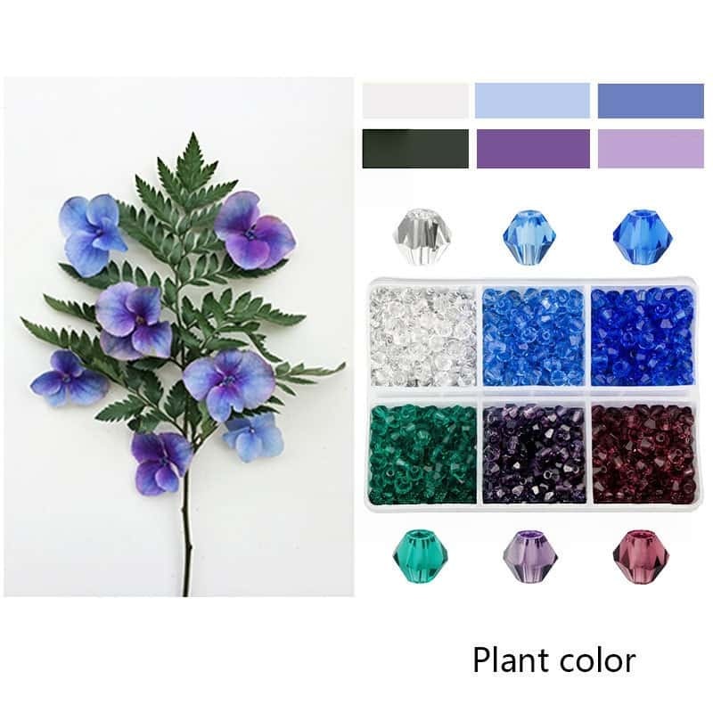 Bicone Glass Loose Beads, Electroplated Finish, 4mm‑600Pcs, Storage Box, DIY Jewelry Making Accessories