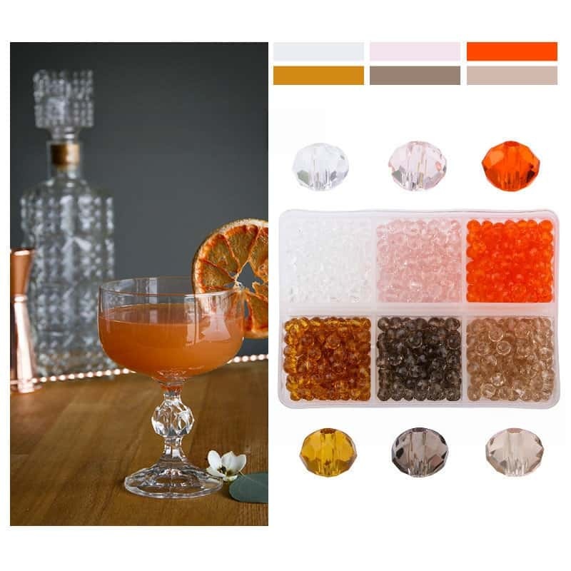 Flat‑Round Glass Loose Beads, Electroplated Finish, 4mm‑600Pcs / 6mm‑240Pcs, 6‑Grid Storage Box, DIY Beading Kit, Matching Accessories