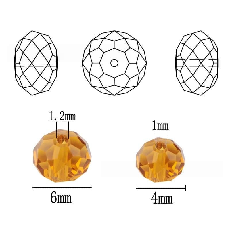 Flat‑Round Glass Loose Beads, Electroplated Finish, 4mm‑600Pcs / 6mm‑240Pcs, 6‑Grid Storage Box, DIY Beading Kit, Matching Accessories