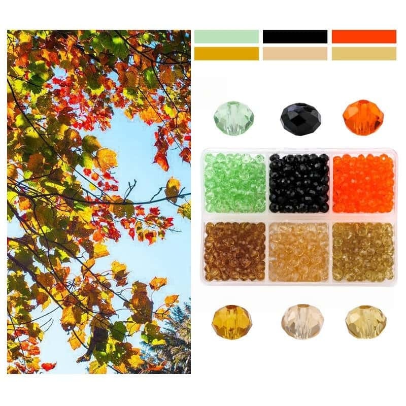 Flat‑Round Glass Loose Beads, Electroplated Finish, 4mm‑600Pcs / 6mm‑240Pcs, 6‑Grid Storage Box, DIY Beading Kit, Matching Accessories
