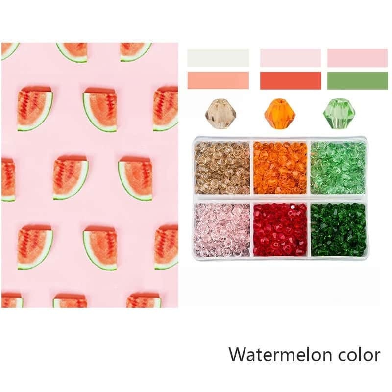 Bicone Glass Loose Beads, Electroplated Finish, 4mm‑600Pcs, Storage Box, DIY Jewelry Making Accessories