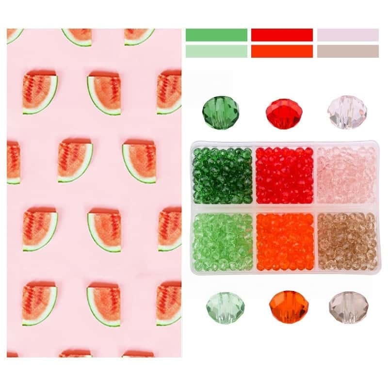 Flat‑Round Glass Loose Beads, Electroplated Finish, 4mm‑600Pcs / 6mm‑240Pcs, 6‑Grid Storage Box, DIY Beading Kit, Matching Accessories