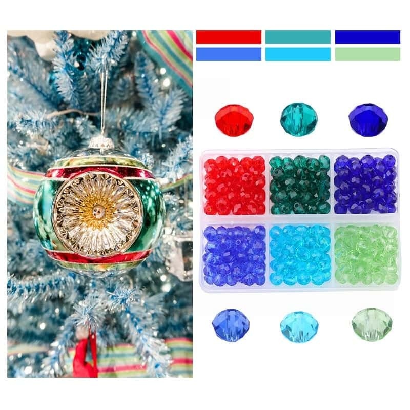 Flat‑Round Glass Loose Beads, Electroplated Finish, 4mm‑600Pcs / 6mm‑240Pcs, 6‑Grid Storage Box, DIY Beading Kit, Matching Accessories