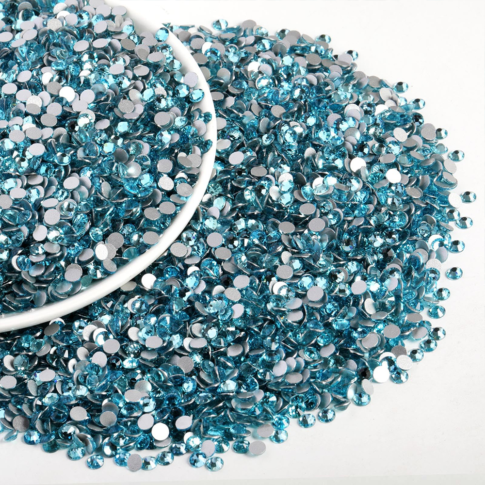 Resin Rhinestones, Shiny Plated Bottom, For Nail Art & DIY Craft, A04 Royal Blue, 2mm, 1000000pcs/Big Bag