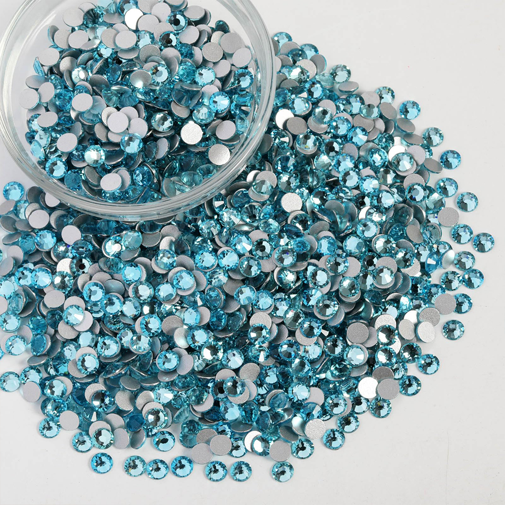 Resin Rhinestones, Shiny Plated Bottom, For Nail Art & DIY Craft, A04 Royal Blue, 2mm, 1000000pcs/Big Bag