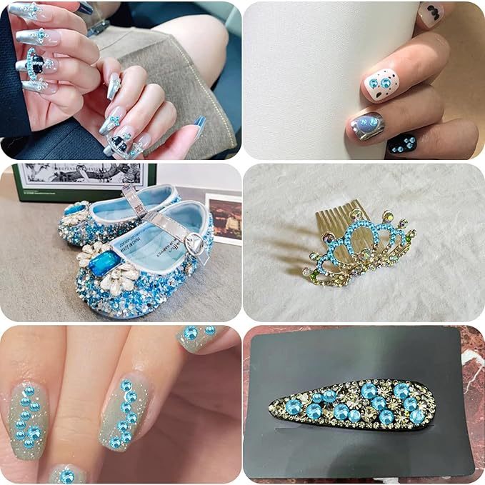 Resin Rhinestones, Shiny Plated Bottom, For Nail Art & DIY Craft, A04 Royal Blue, 2mm, 1000000pcs/Big Bag