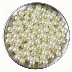 High Gloss Ivory Pearls, With Hole