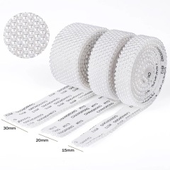 ABS Half‑Round Pearl Rhinestone Strip,20mm