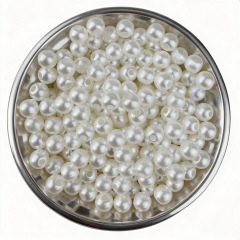 High Gloss Pure White Pearls, With Hole