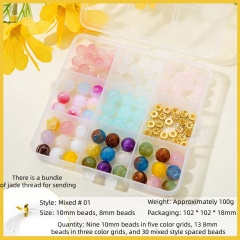 Cat‑Eye Gradient Mixed Bead Set