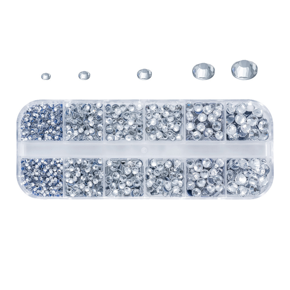 Hot‑Fix Rhinestone Applicator Tool Set, 12‑Grid Flat Back Rhinestones, DMC Middle East Rhinestones, DIY Clothing Decoration