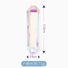 12cm, Electroplated AB, Hexagonal Bar