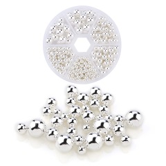 6‑Grid Solid Silver‑Plated Pearls