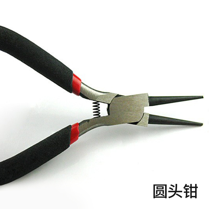 现货批发多功能带糟剪钳子diy手工平口钳圆嘴珠宝钳子工具3把装