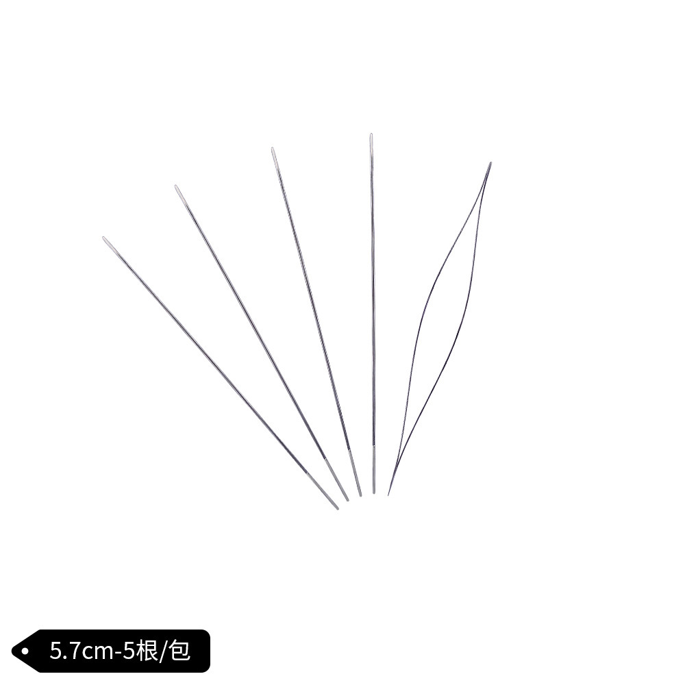 跨境热销中间开口针穿珠针中孔针串珠针diy饰品穿线针饰品配件