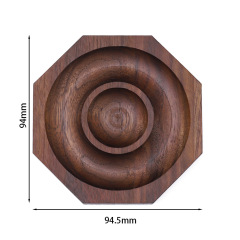 Black Walnut Wood‑Octagon, Approx 66g