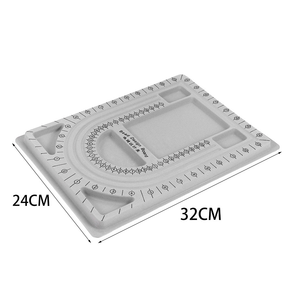 DIY饰品工具 串项链设计盘 穿珠设计台尺寸刻度盘 108串珠测量盘