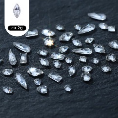 Rose‑Cut Flat‑Back Zircon‑Mixed Styles