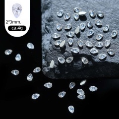 Rose‑Cut Flat‑Back Zircon‑2*3mm Teardrop