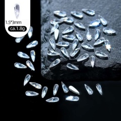 Rose‑Cut Flat‑Back Zircon‑2*6mm Teardrop