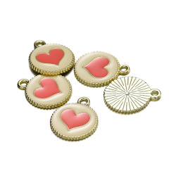 Yellow Base‑Pink Heart