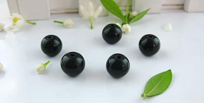 Glass Crystal Loose Beads, Round, Glossy, Black/White/Purple, 6‑12mm, Curtain & Jewelry‑Making Accessories