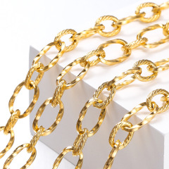 Gold Square Twisted Chain 1:1 (1.4‑Rope Chain)