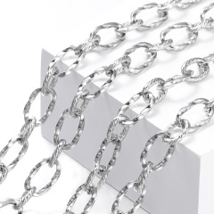 Steel‑Color Square Twisted Chain 1:1 (1.4‑Rope Chain)