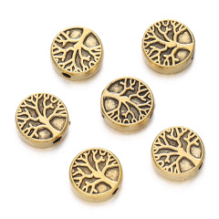 Hole Life‑Tree Charm‑Antique‑Gold‑12g