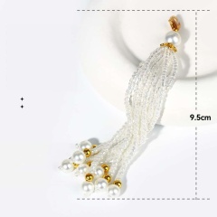 White Beaded Tassel