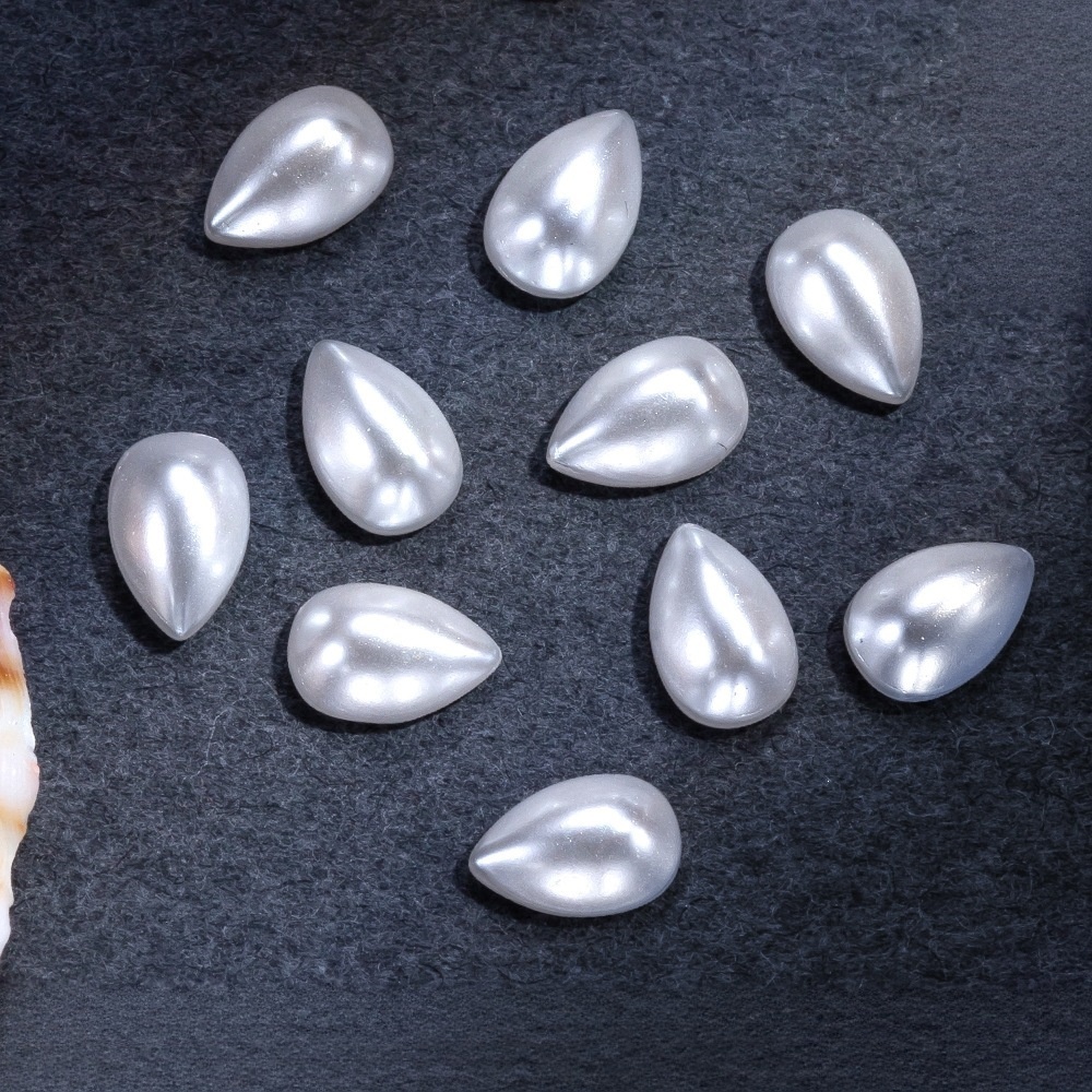 Glass Imitation Pearls, Special‑Shaped, Half Round, Flat Back, for Nail Art & DIY Jewelry Accessories