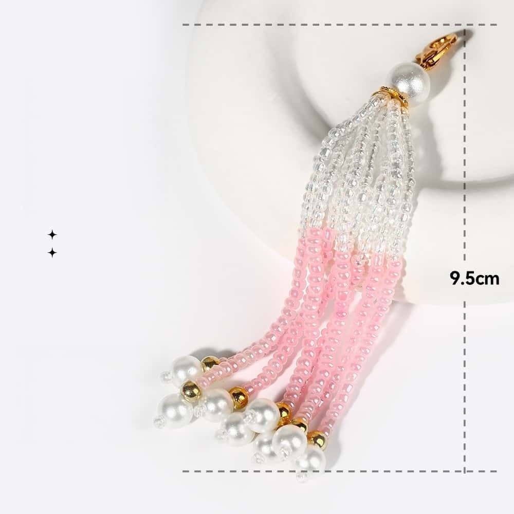 Two‑Color Beaded Tassel, DIY Jewelry Accessories, Semi‑Finished Pendants