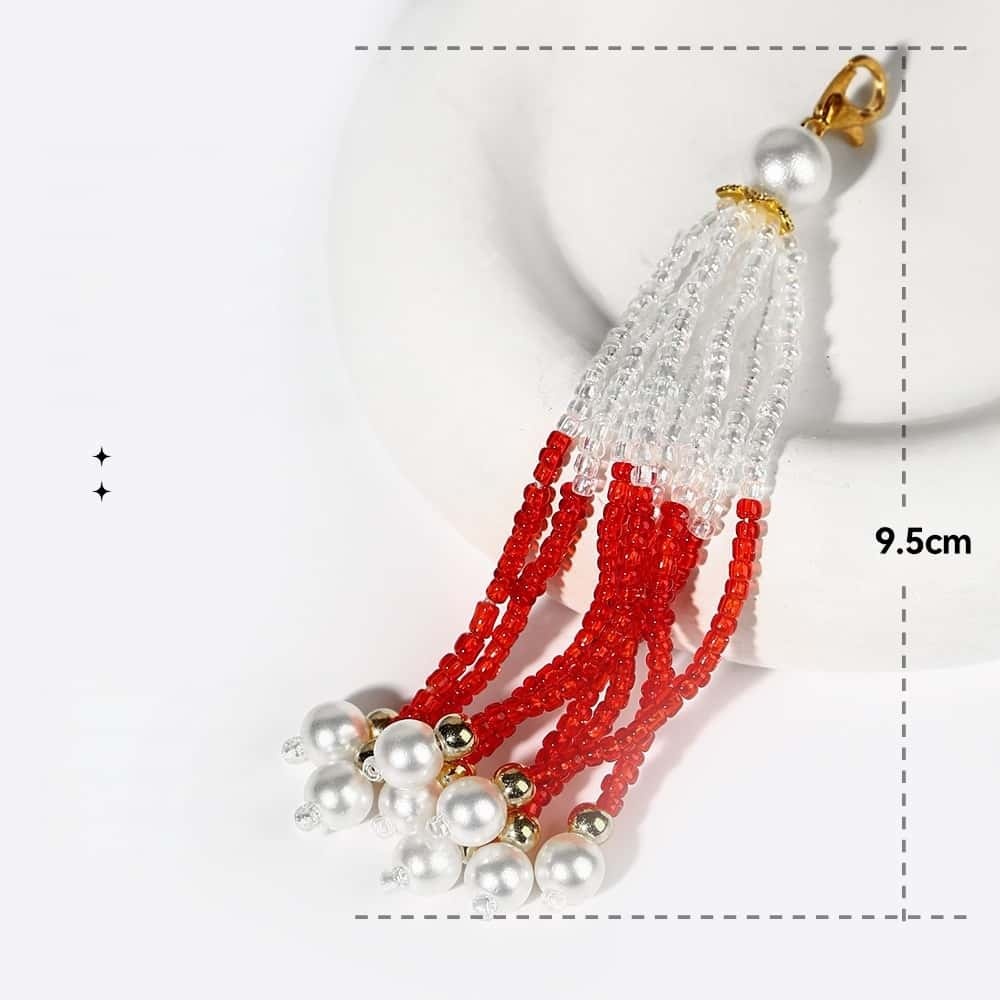 Two‑Color Beaded Tassel, DIY Jewelry Accessories, Semi‑Finished Pendants