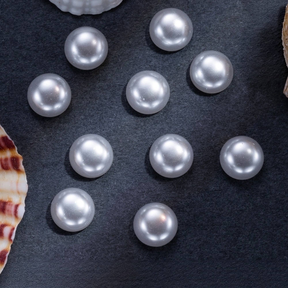 Glass Imitation Pearls, Special‑Shaped, Half Round, Flat Back, for Nail Art & DIY Jewelry Accessories