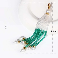 Green Beaded Tassel