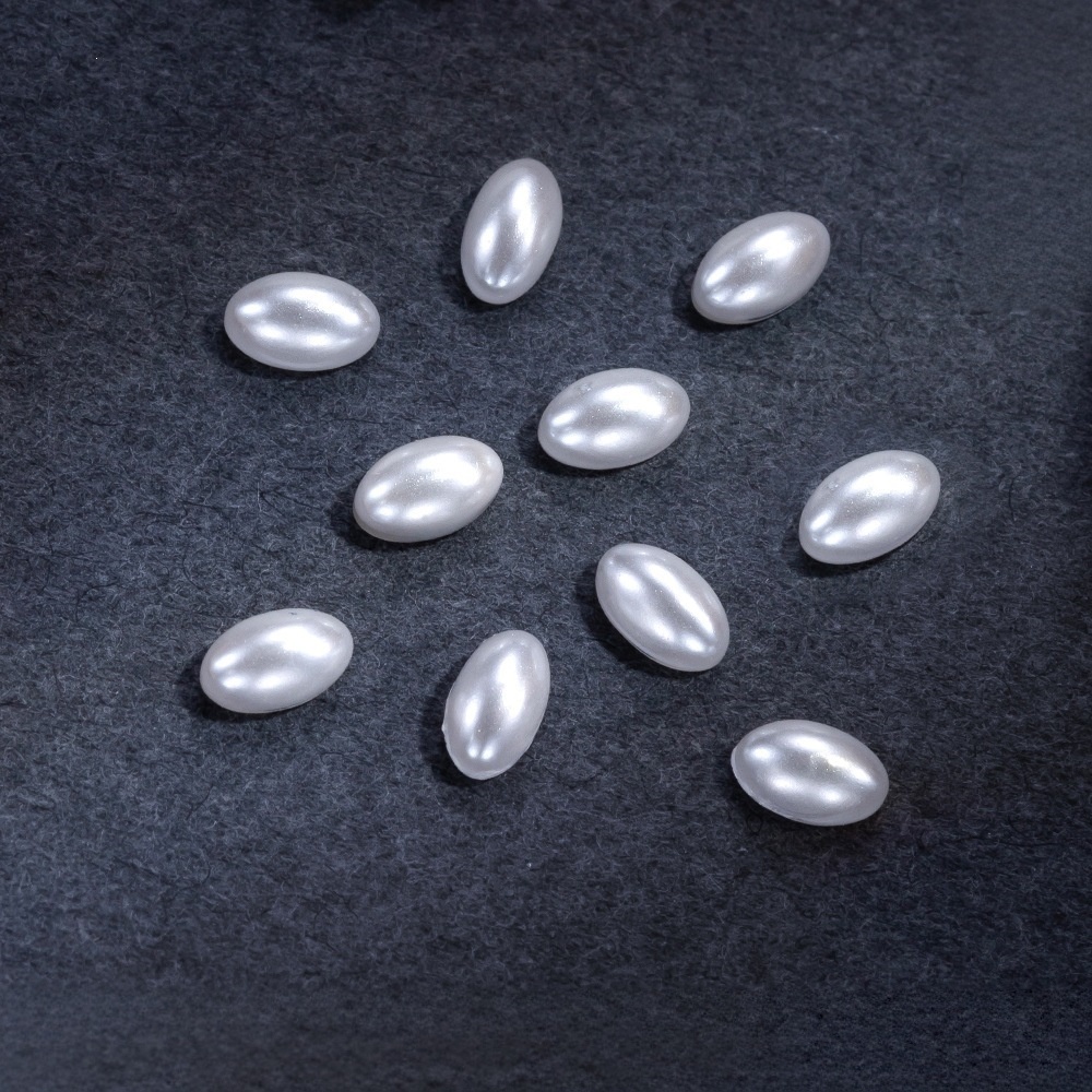 Glass Imitation Pearls, Special‑Shaped, Half Round, Flat Back, for Nail Art & DIY Jewelry Accessories