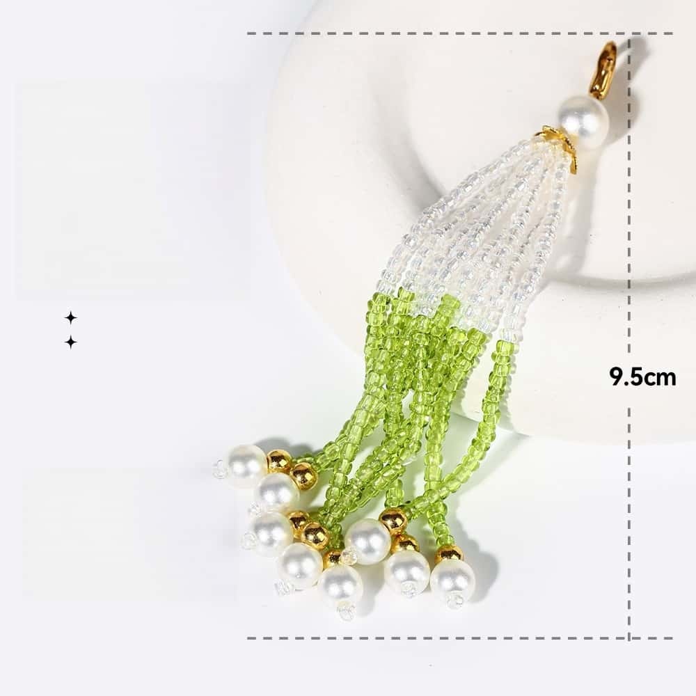 Two‑Color Beaded Tassel, DIY Jewelry Accessories, Semi‑Finished Pendants