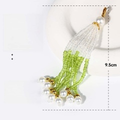 Light Green Beaded Tassel
