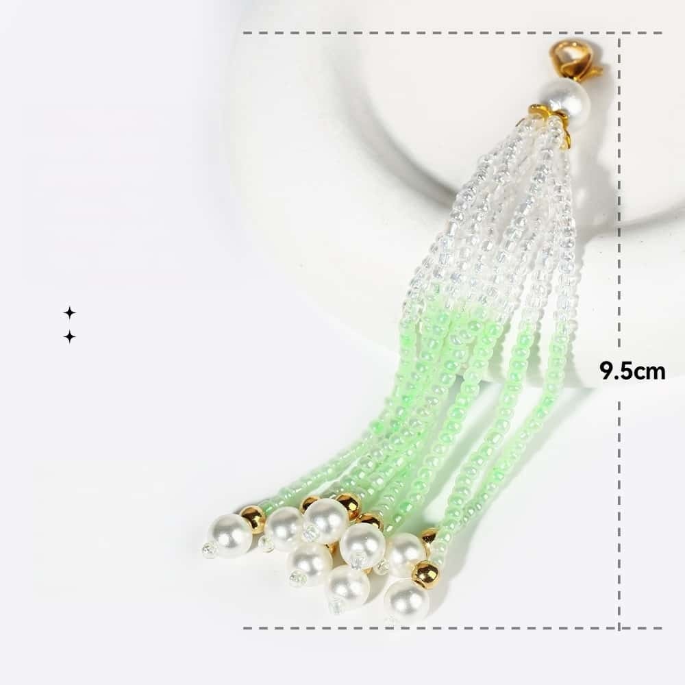 Two‑Color Beaded Tassel, DIY Jewelry Accessories, Semi‑Finished Pendants