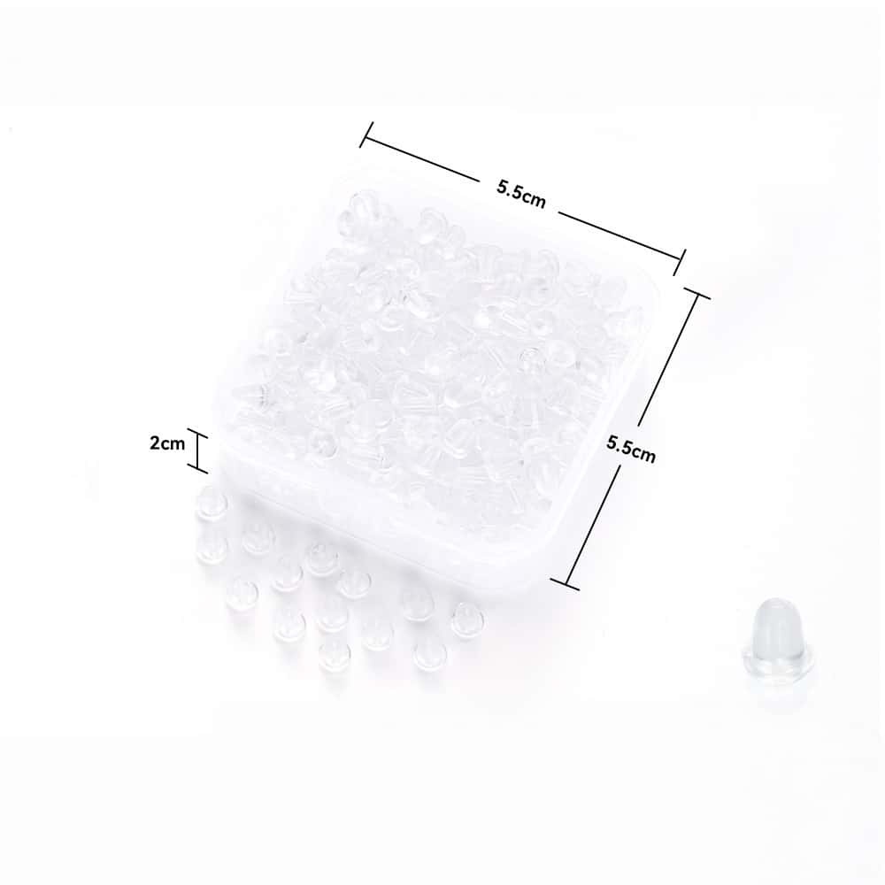 Alloy & Silicone Ear Nuts, Earring Backs, Clear, Multiple Styles, DIY Jewelry Making Accessories
