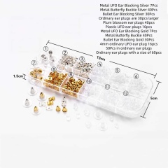 12‑Grid Metal Earring Backs Set 360Pcs